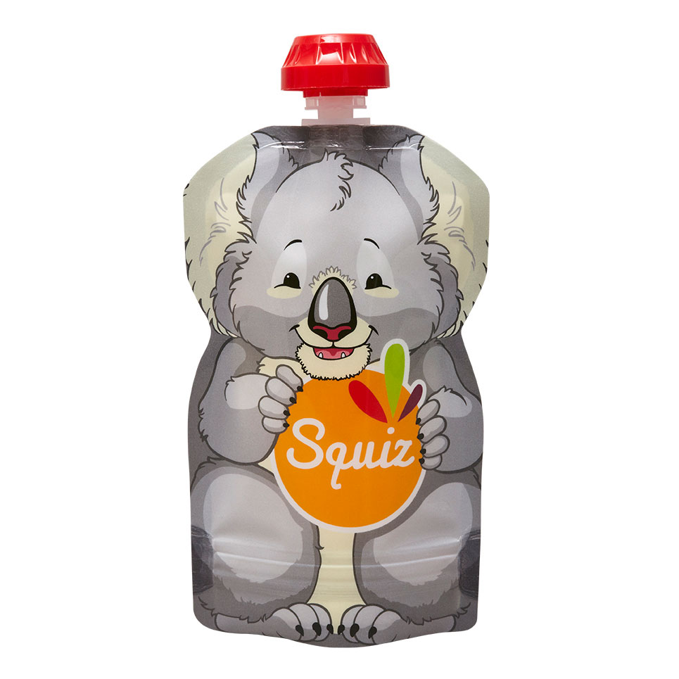 SQUIZ- 3 Gourdes Rechargeables et Réutilisables 130ml Sans BPA- Pour  Compotes, Purées- Collection AUSTRALIE - ENTREPRISE FRANÇAISE