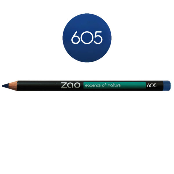 ZaoMakeUp crayon yeuxetlevres bleunuit 605