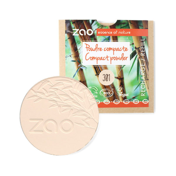 ZaoMakeUp poudrecompacte recharge ivoire 301